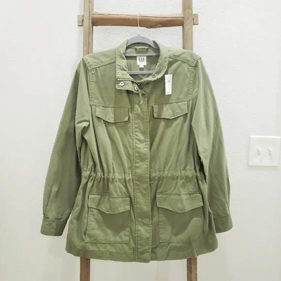 Gap Factory Green Utility Jacket Size Large NWT - Picture 2 of 8